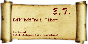 Bökönyi Tibor névjegykártya